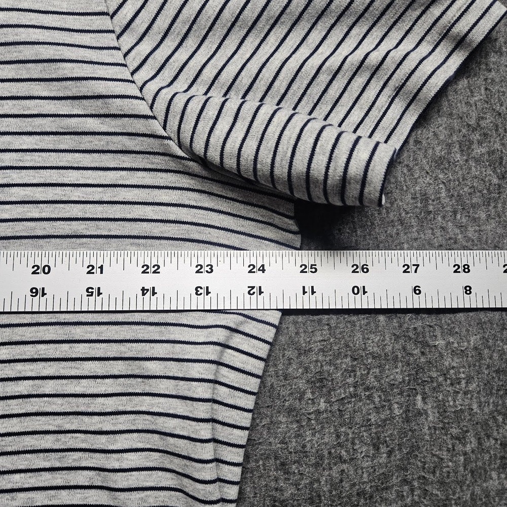 Polo Ralph Lauren Polo Shirt Mens XL Grey Navy Blue Striped Short Sleeve Pony - Picture 5 of 8